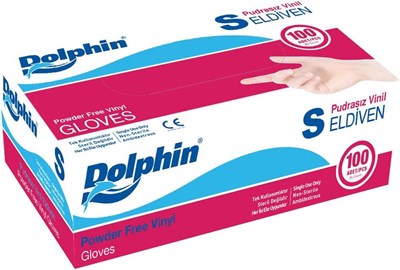 Dolphin Beyaz Vinil Eldiven S Beden