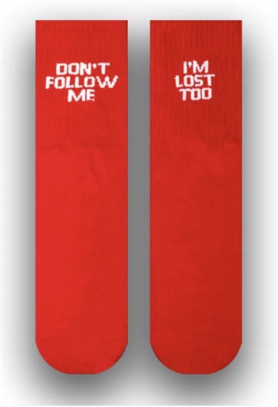 Dont Follow Me Kırmızı Kolej Çorabı kırmızı Standart