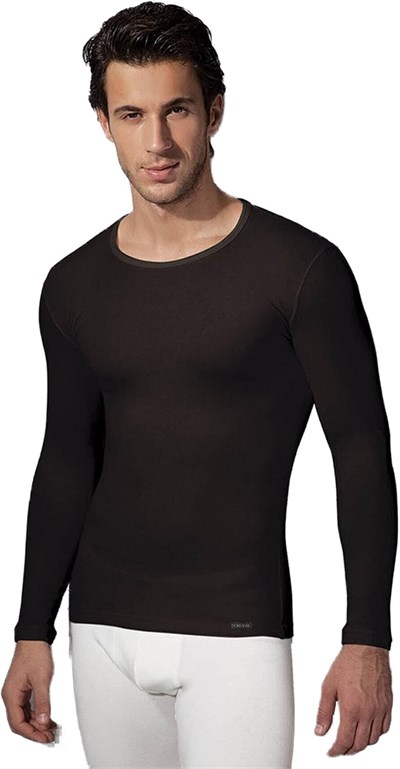 DOREANSE 2960 ERKEK YUVARLAK YAKA UZUN KOL Siyah THERMAL