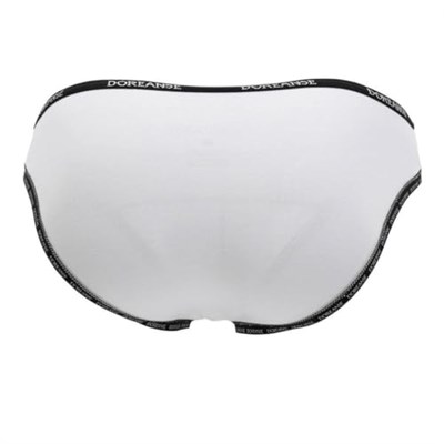 Doreanse Erkek Kenarı Yazılı Beyaz Modal Slip C5T1N2O1