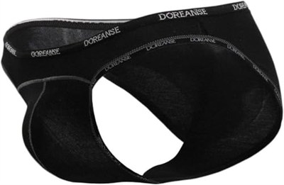 Doreanse Erkek Kenarı Yazılı Siyah Modal Slip C5T1N2O1