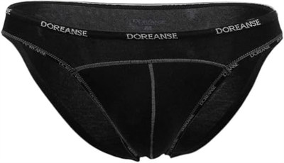 Doreanse Erkek Kenarı Yazılı Siyah Modal Slip C5T1N2O1