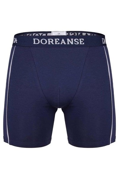 Doreanse Erkek Modal Çizgili Lacivert Normal Paça Boxer C0T8N7O1