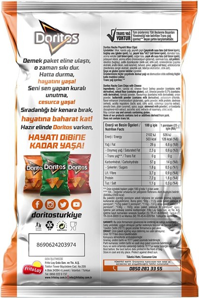 Doritos Nacho Peynirli Mısır Cipsi Süper Boy 130 g