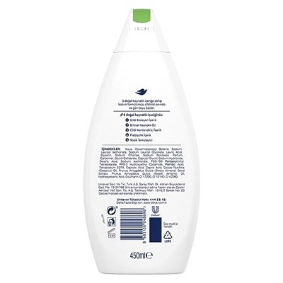 Dove Nemlendirici Duş Jeli Hindistan Cevizi Yağı ve Badem Özü 450 ml