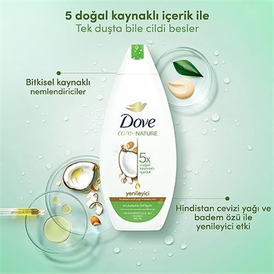 Dove Nemlendirici Duş Jeli Hindistan Cevizi Yağı ve Badem Özü 450 ml