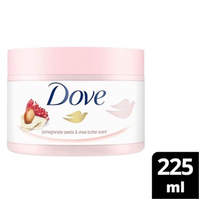 Dove Vücut Peelingi Nar Çekirdeği ve Shea Yağı 225ml Beyaz