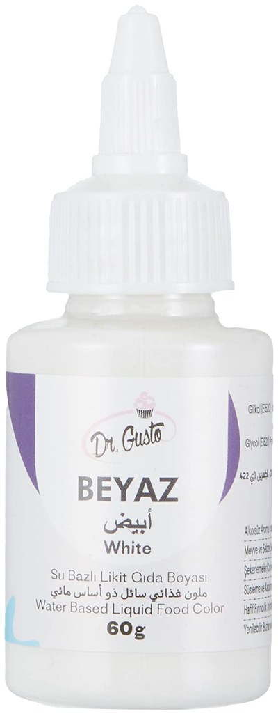 Dr.Gusto Su Bazlı Likit Gıda Boyası 60 Gr Beyaz