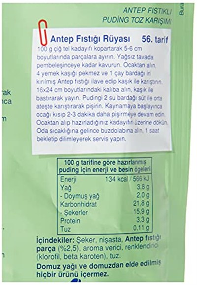 Dr. Oetker Puding Antep Fıstıklı 91 Gr 3lü paket
