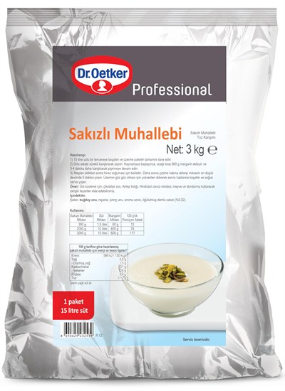 Dr. Oetker Sakızlı Muhallebi 3 Kg