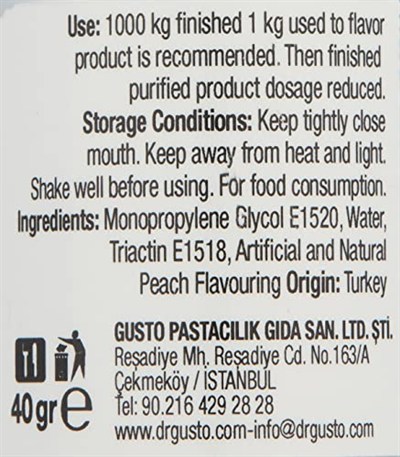 Dr.Gusto Aroma Verici Şeftali 40 Gr