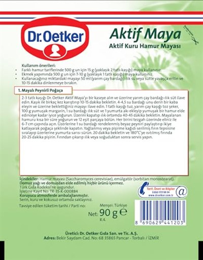Dr. Oetker Aktif Kuru Maya 90Gr