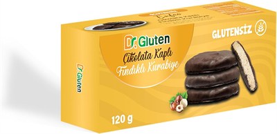 Dr. Gluten Glutensiz Çikolata Kaplı Fındıklı Kurabiye