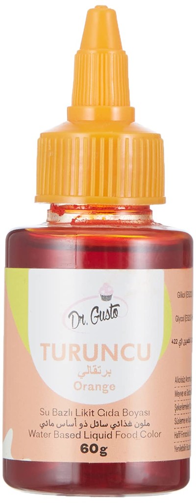 Dr.Gusto Su Bazlı Likit Gıda Boyası 60 Gr Turuncu