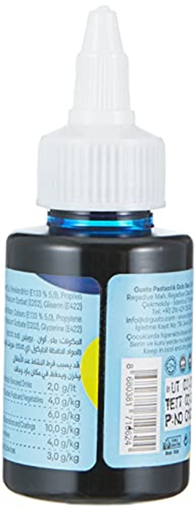Dr.Gusto Su Bazlı Likit Gıda Boyası 60 Gr Mavi