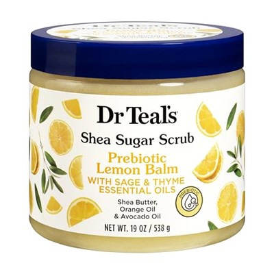 DR.Teals Prebiotic Lemon Balm Shea Sugar Scrub Vücut Peelingi 538GR
