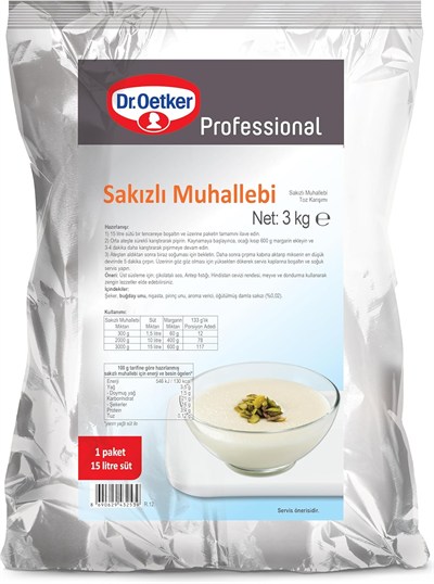 Dr. Oetker Sakızlı Muhallebi 3 Kg