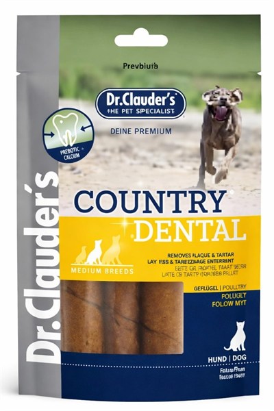 Dr. Clauders Country Dental Ağız Diş Sağlığı Tavuk Etli Köpek Ödülü 120 Gr
