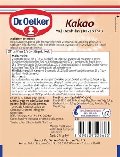 Dr. Oetker Kakao 25 Gr