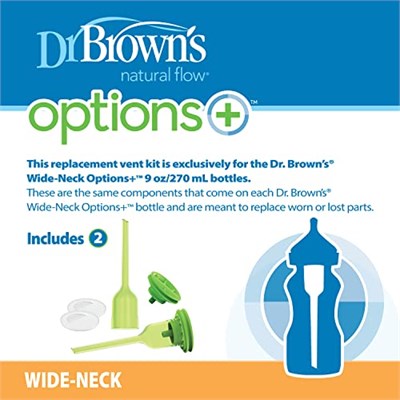 Dr. Browns 270 ml Options+ Geniş Ağız Yedek Parça Kiti İkili