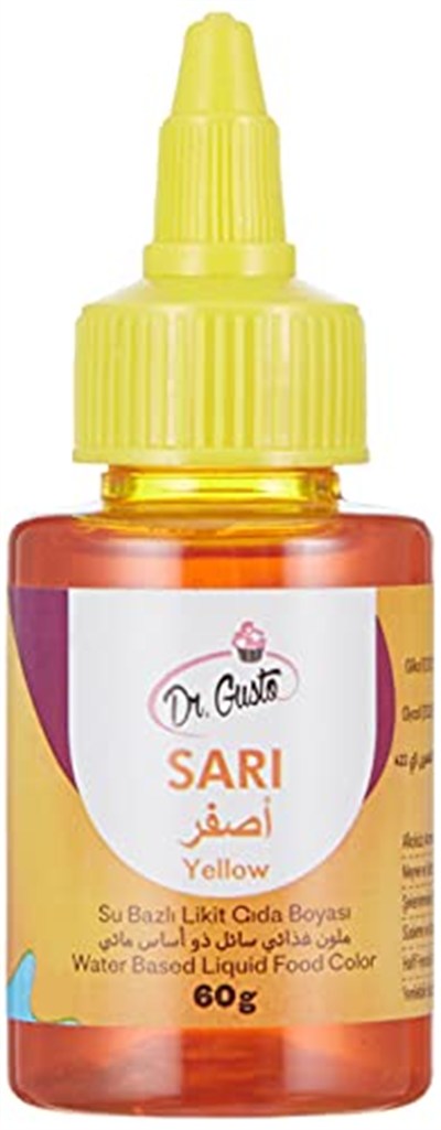 Dr.Gusto Su Bazlı Likit Gıda Boyası 60 Gr Sarı