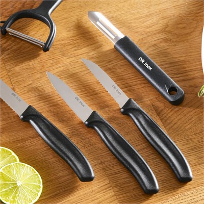 Dr.Inox Forces 5 Parça Soyacaklı Bıçak Seti Black