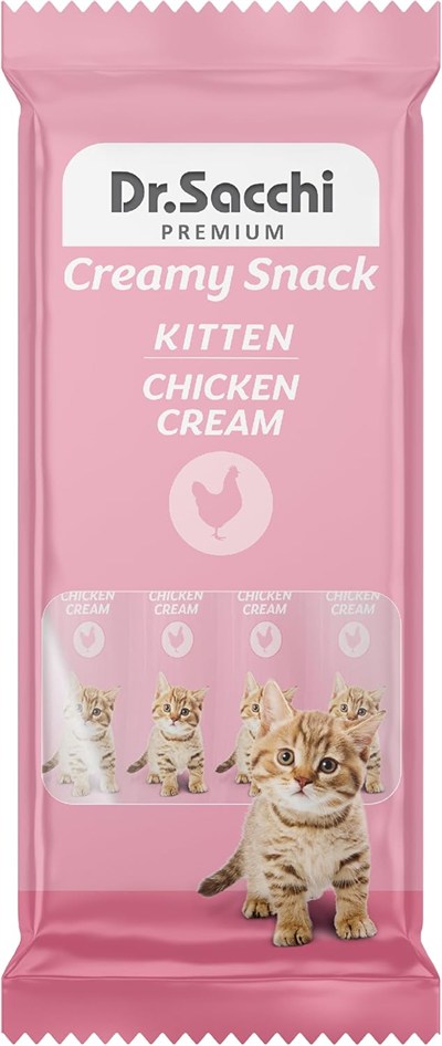 Dr.Sacchi Kedi Ödül Sıvı Kitten Chicken Kedi Maması 4lü