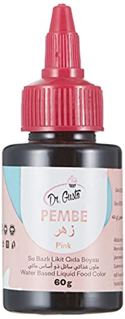 Dr.Gusto Su Bazlı Likit Gıda Boyası 60 Gr Pembe