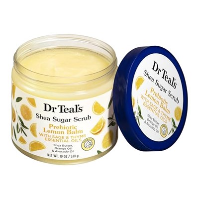 DR.Teals Prebiotic Lemon Balm Shea Sugar Scrub Vücut Peelingi 538GR