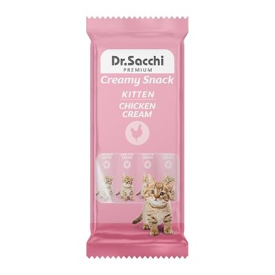Dr.Sacchi Kedi Ödül Sıvı Kitten Chicken Kedi Maması 4lü