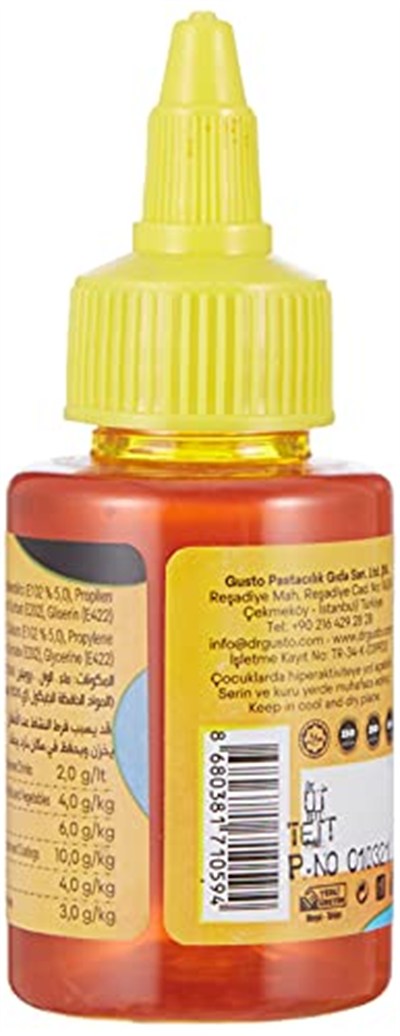 Dr.Gusto Su Bazlı Likit Gıda Boyası 60 Gr Sarı
