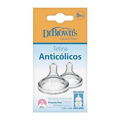 Dr. Browns Prematüre Silikon Geniş Ağız Biberon Emziği, İkili Paket