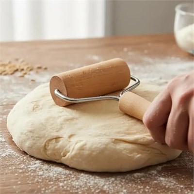 Dr.Maya® Minik Şef Seti | 6 parça | Multi (lahmacun) Taş Fırın Makinesi + 5 Farklı Mutfak Gereci (Kırmızı)