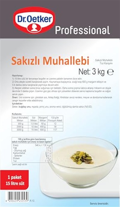 Dr. Oetker Sakızlı Muhallebi 3 Kg