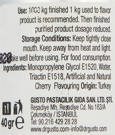 Dr.Gusto Aroma Verici Vişne 40 Gr