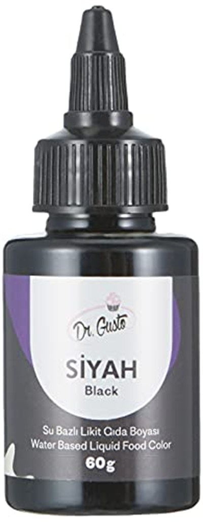 Dr.Gusto Su Bazlı Likit Gıda Boyası 60 Gr Siyah