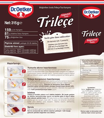 Dr. Oetker Trileçe Böğürtlen Soslu 315 Gr