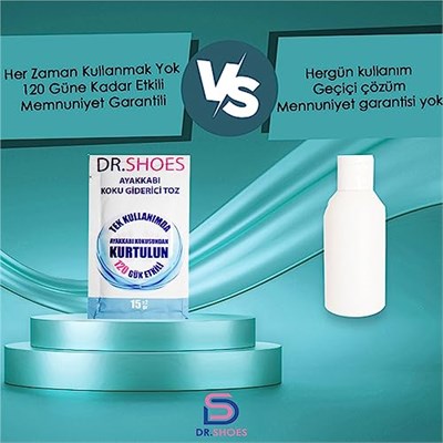 DR.SHOES 3 Adet Ayak Koku Giderici - Ayakkabı Koku Giderici Toz 120 Gün Etkili - DR.SHOES ile Ayak Kokusuna Elveda Deyin