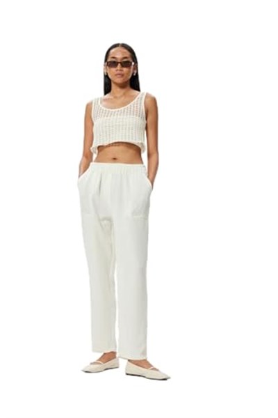 Drawstring High Rise Pants