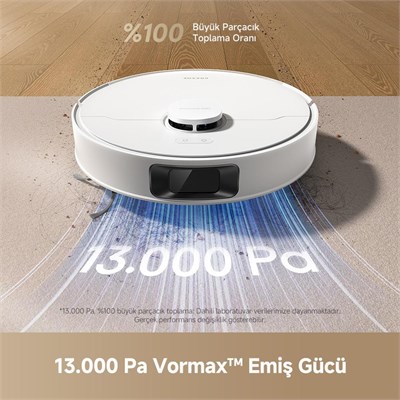 Dreame D20 Robot Süpürge Beyaz, 13.000pa Emiş Gücü
