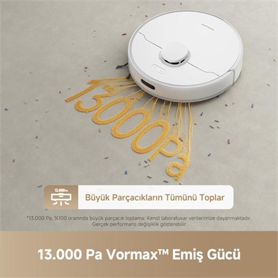 Dreame F10 Robot Süpürge Beyaz, 13.000pa Emiş Gücü