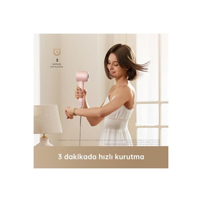 Dreame Gleam Saç Kurutma Makinesi Pembe, Hızlı Saç Kurutma, Hafif Tasarım, 0.73lbs, Pürüzsüz Saçlar Için 200 Milyon Negatif İyon