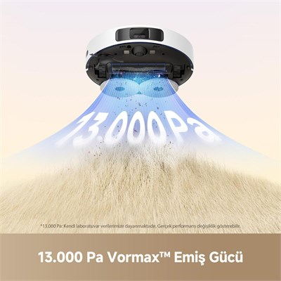 Dreame L40 Robot Süpürge Beyaz, 13.000pa Emiş Gücü