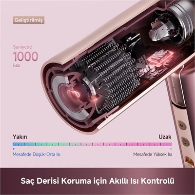 Dreame Pocket Aura Saç Kurutma Makinesi, Pembe
