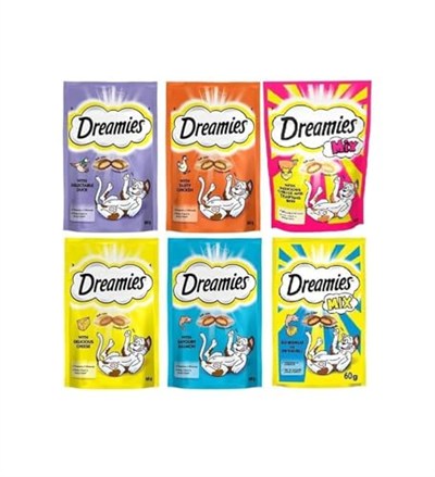 Dreamies Kedi Ödül Maması Karışık Paket 6x60gr