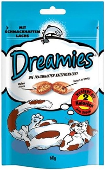 Dreamies Somon Kedisi Atıştırmalık 6lı Paket (6 x 60 g)