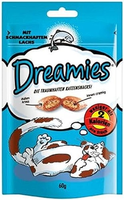 Dreamies Somon Kedisi Atıştırmalık 6lı Paket (6 x 60 g)