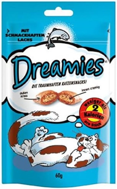 Dreamies Somon Kedisi Atıştırmalık 6lı Paket (6 x 60 g)