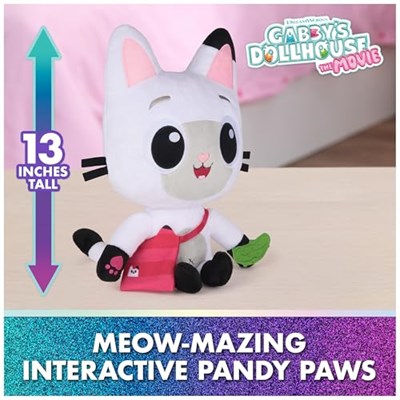 DREAMWORKS GABBYS DOLLHOUSE: FİLM - Etkileşimli Peluş Panda Patisi, 33 cm, Çanta ve Aksesuarlı, 3 Yaş ve Üzeri Çocuklar için