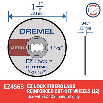 Dremel 12-Pack Metal Cutoff Wheels -EZ456B